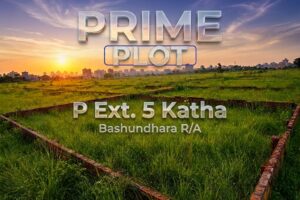 5 Katha plot for sale in P – Ext Block Bashundhara Residential Area – Paragon Properties